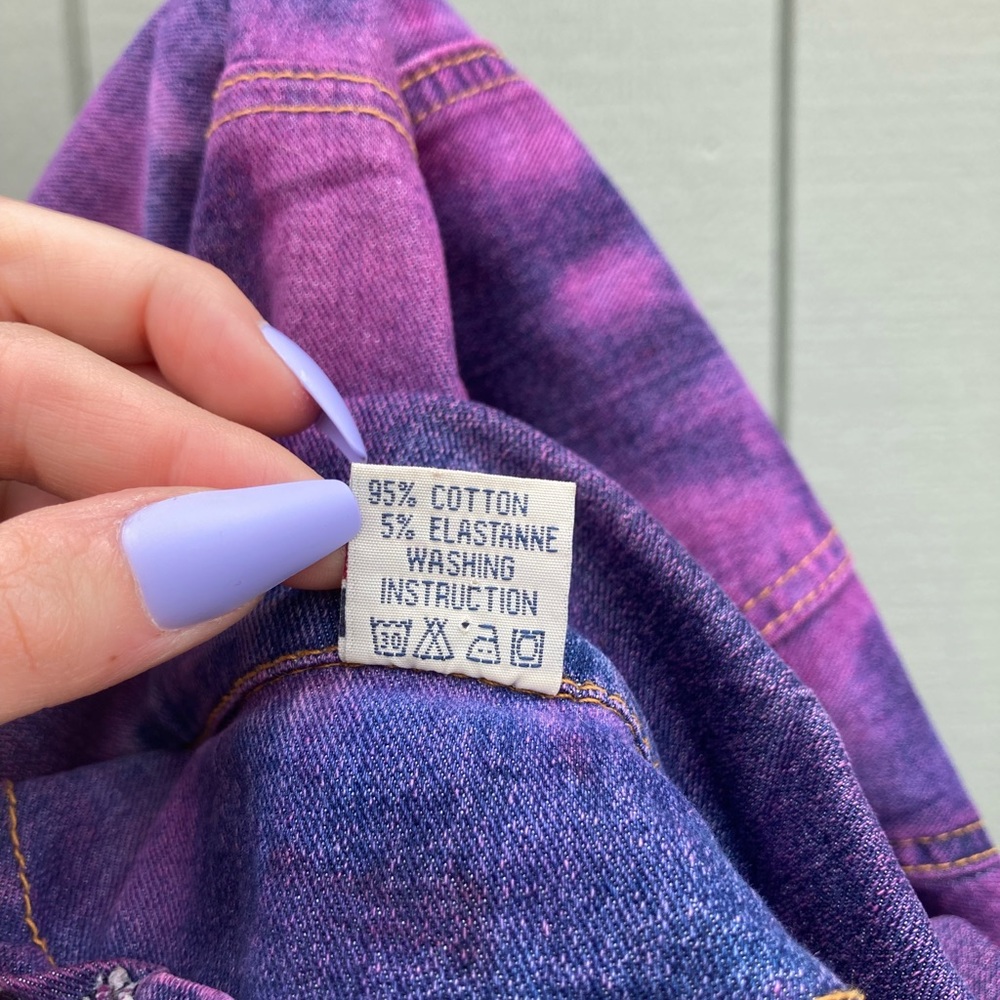Dyed vintage denim long jean jacket - Picture 13 of 16